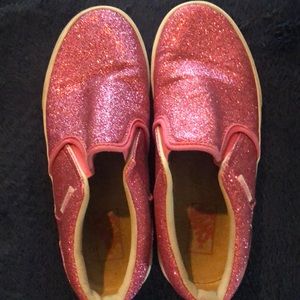 Pink glittery vans💗